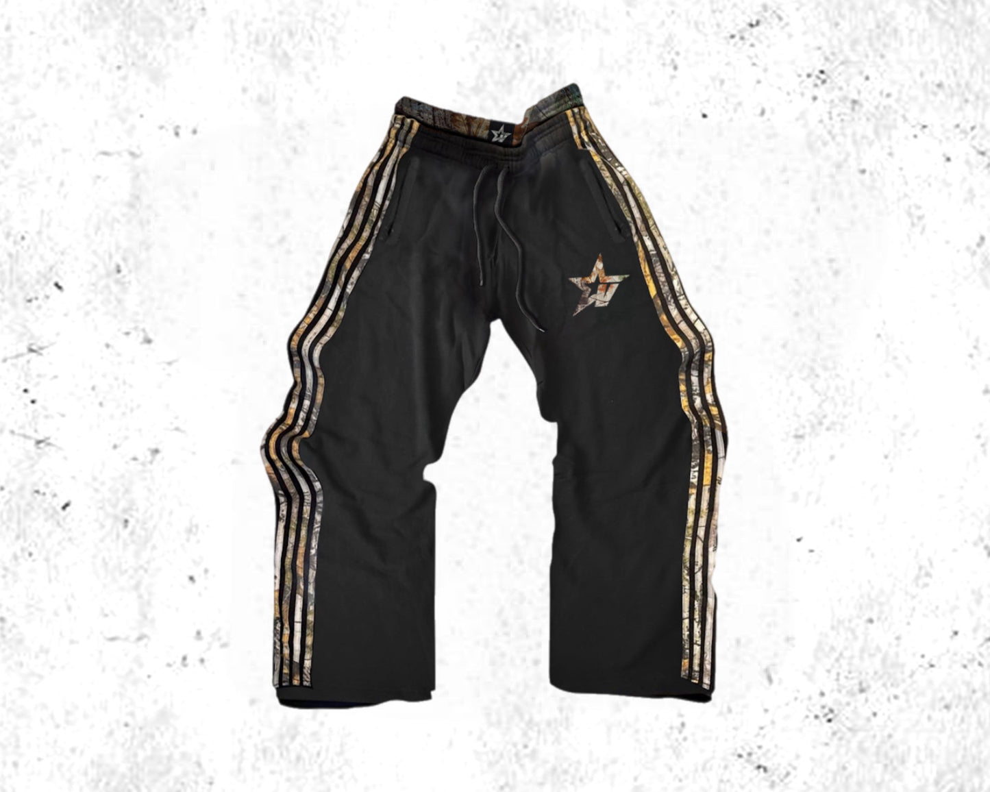 DOUBLE WAIST CAMOUFLAGE SWEATPANTS